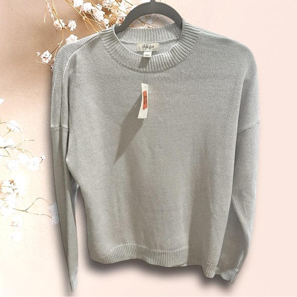 Style & Co Petite Sweater PL Silver Heather NWT - Picture 2 of 7